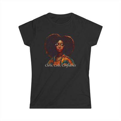 Women's Softstyle Curly Coiled Confident Tee