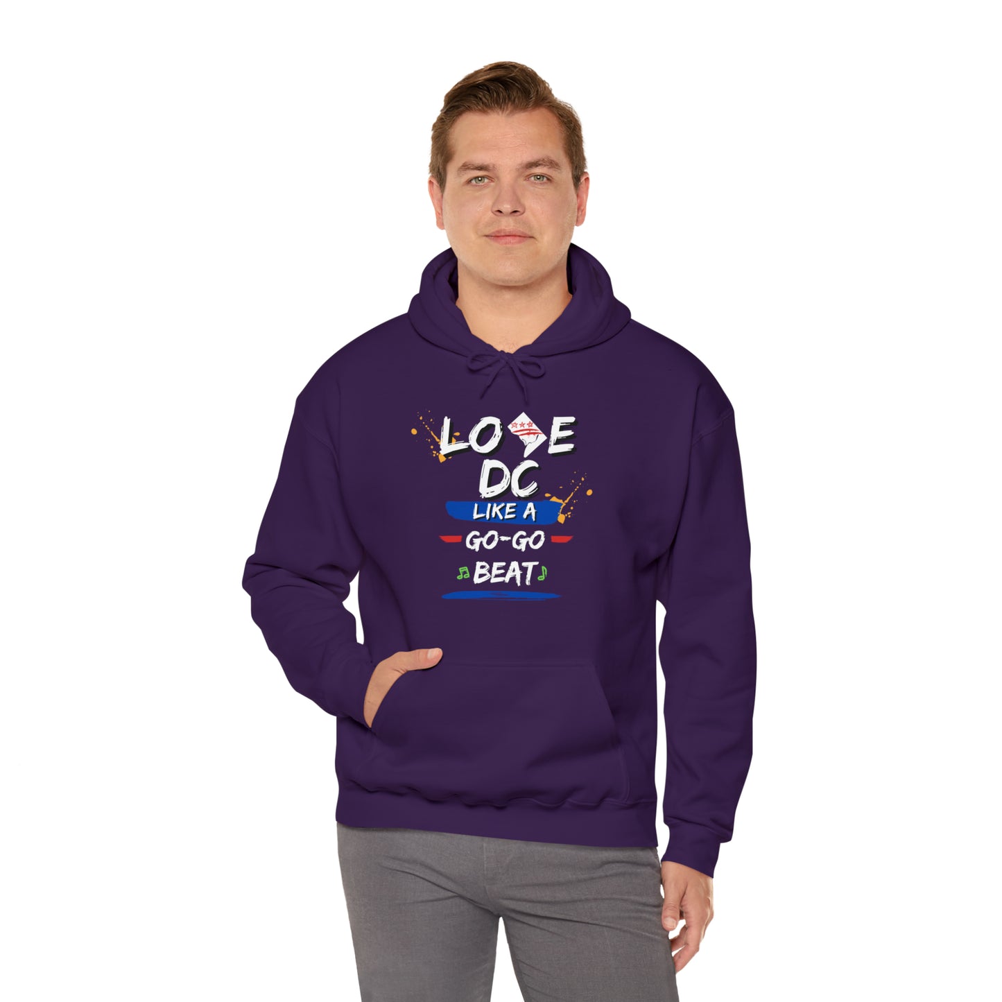 Unisex Heavy Blend™ Hooded Love DC Sweatshirt