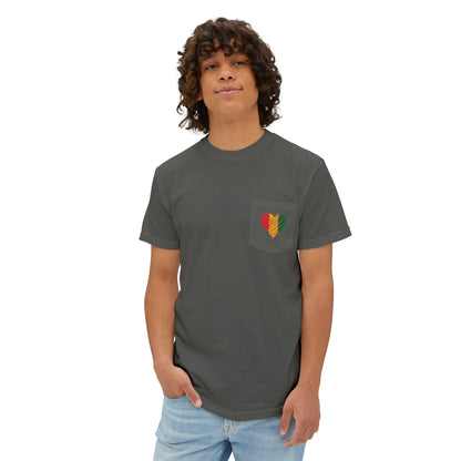 Unisex Garment-Dyed Pocket Juneteenth Heal T-Shirt