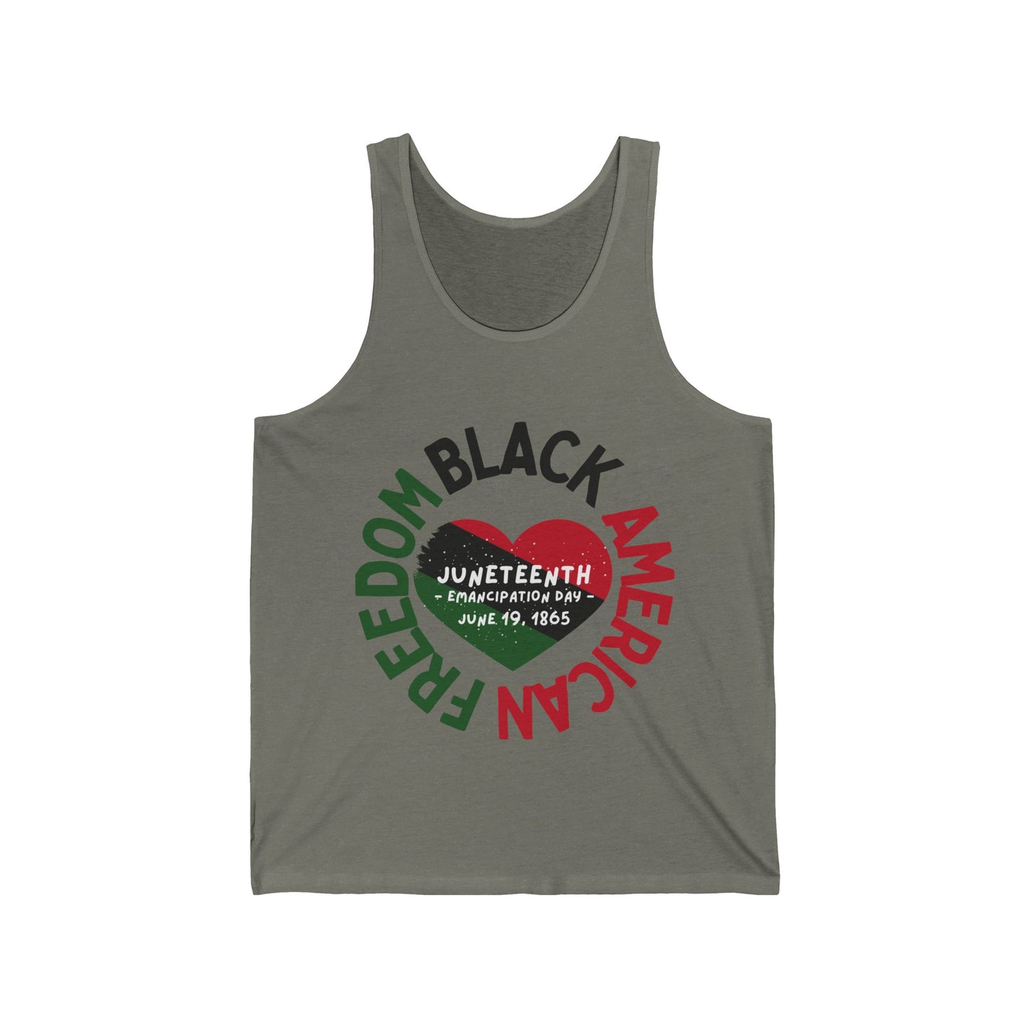 Unisex Jersey BLACK AMERICAN FREEDOM Juneteenth Tank