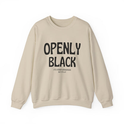 Unisex Heavy Blend™ Openly Black Crewneck Sweatshirt