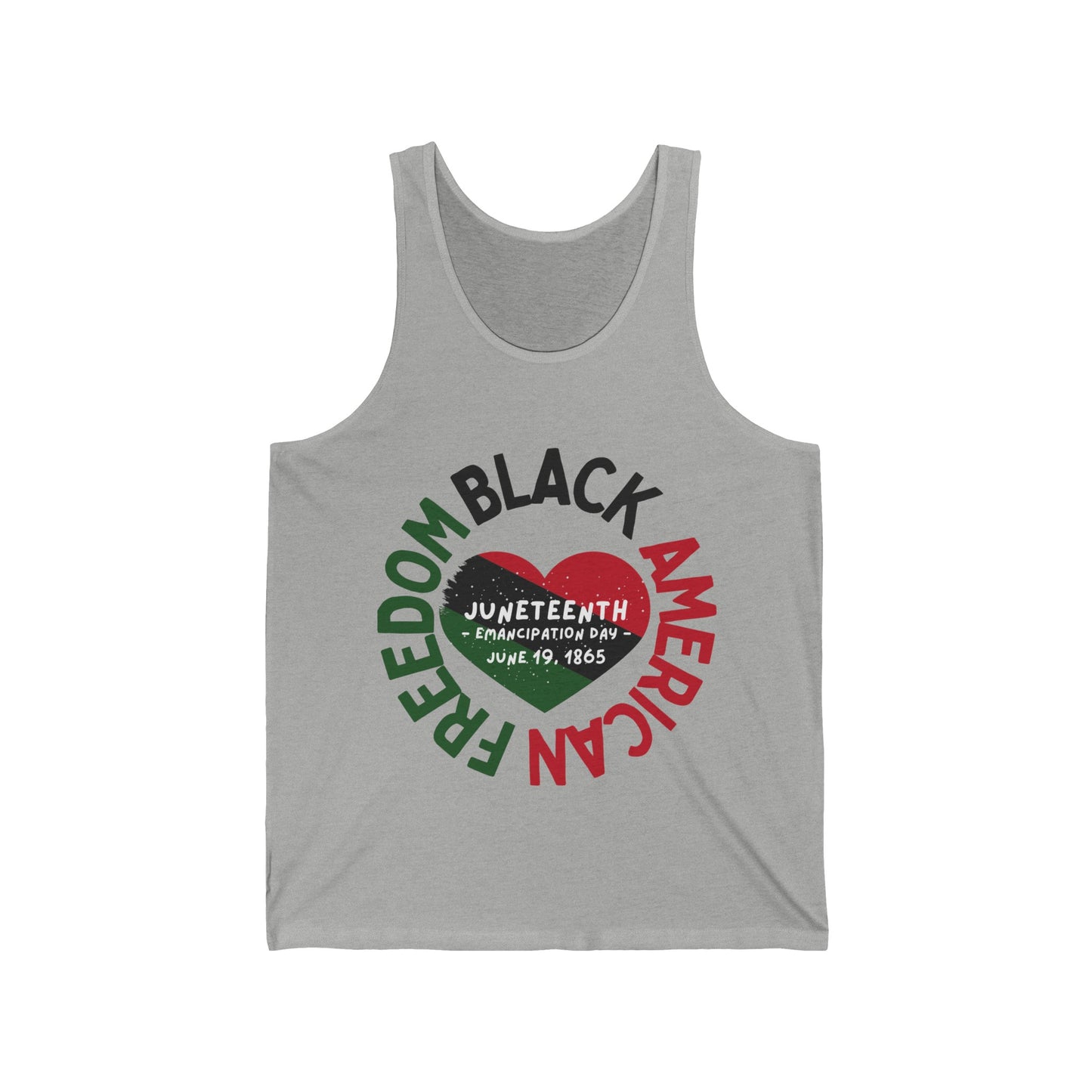 Unisex Jersey BLACK AMERICAN FREEDOM Juneteenth Tank