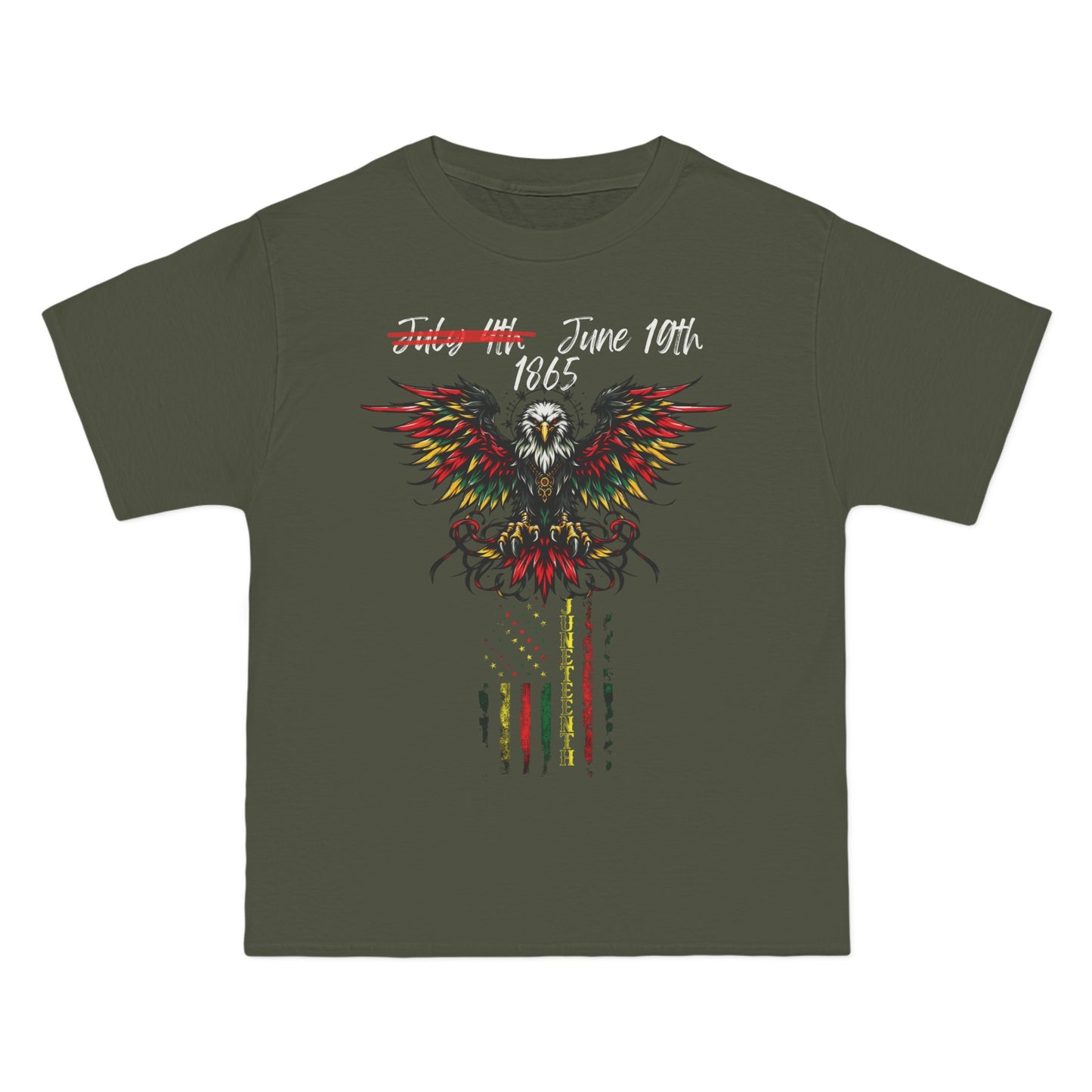 Beefy-T®  Short-Sleeve Eagle Flag Juneteenth T-Shirt