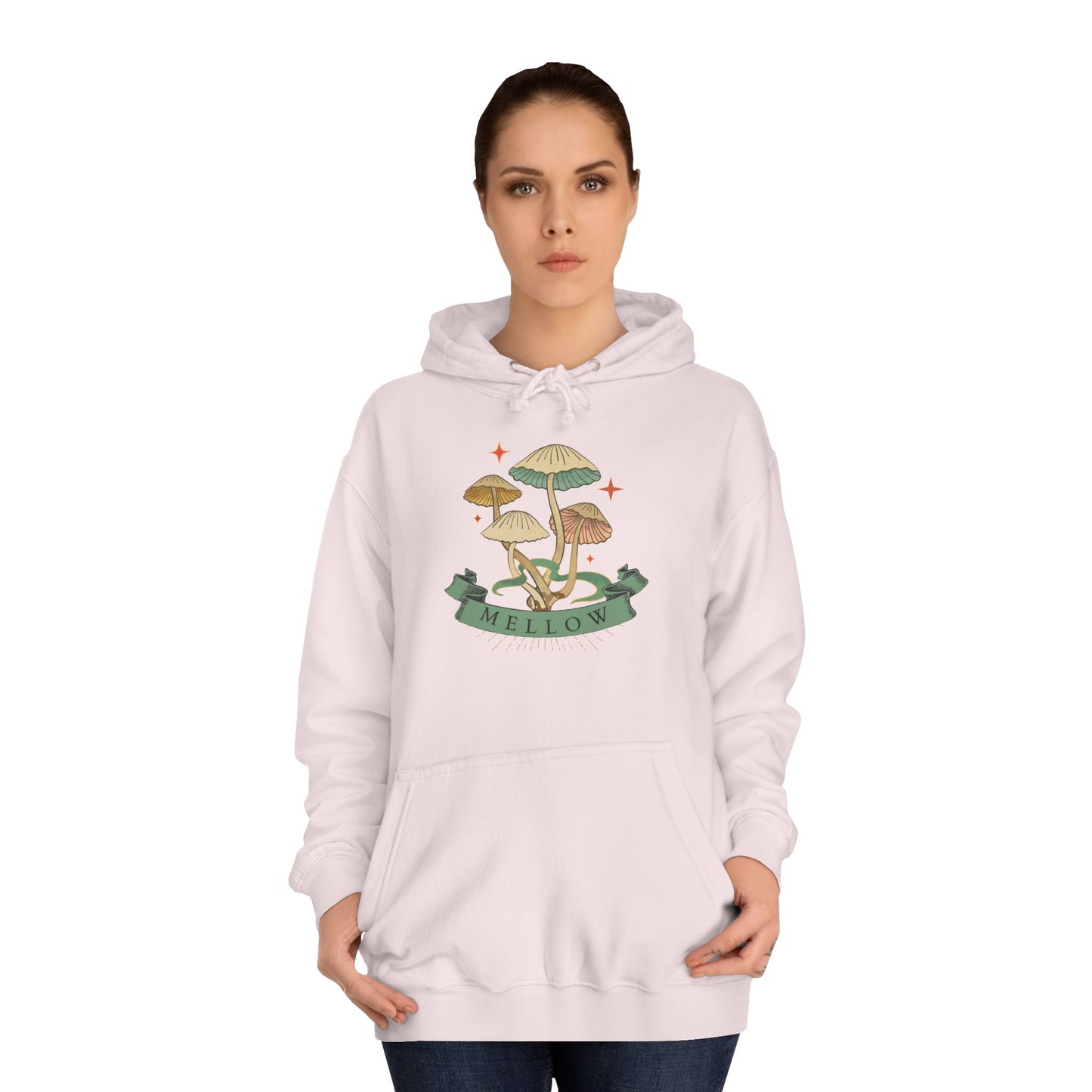 Cozy Mushroom College Hoodie, Unisex Sweatshirt for Students, Gift for Graduates, Cool Campus Attire, Casual Wear, Fall Fashion