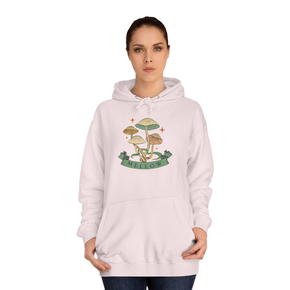 Cozy Mushroom College Hoodie, Unisex Sweatshirt for Students, Gift for Graduates, Cool Campus Attire, Casual Wear, Fall Fashion
