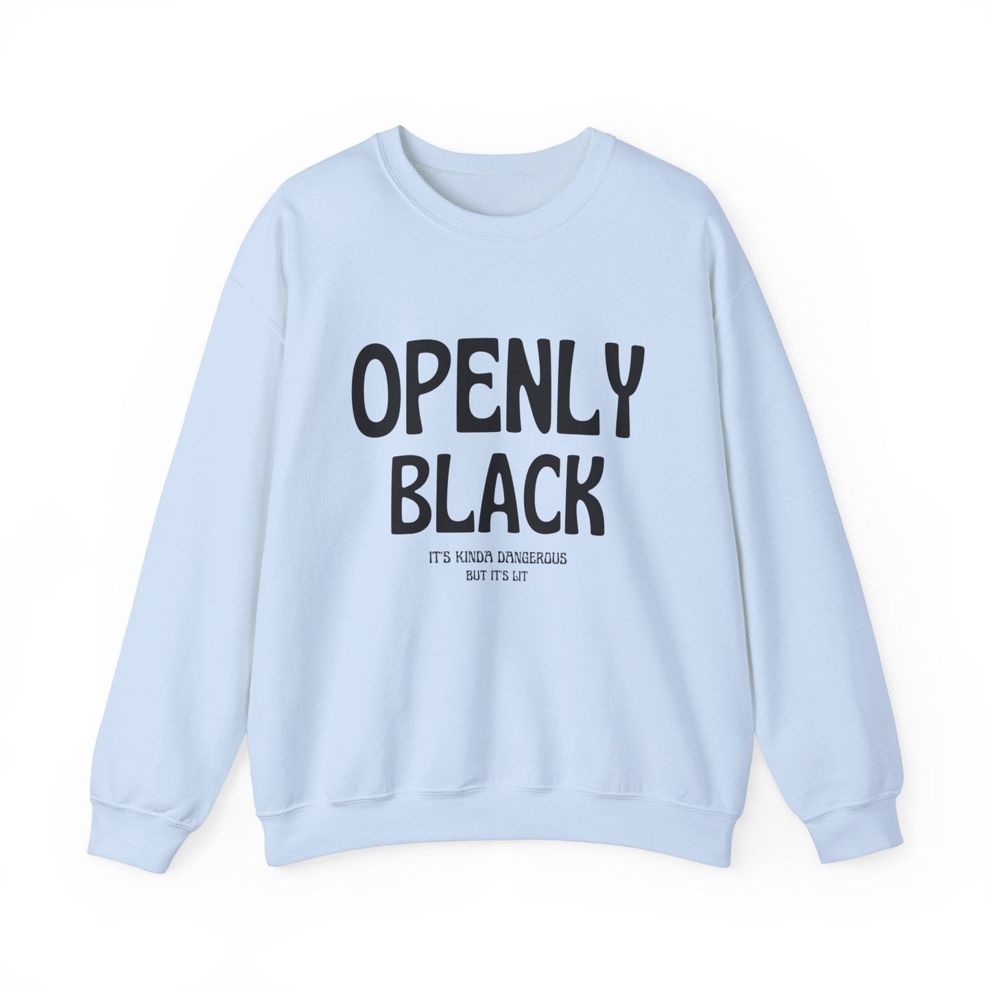 Unisex Heavy Blend™ Openly Black Crewneck Sweatshirt