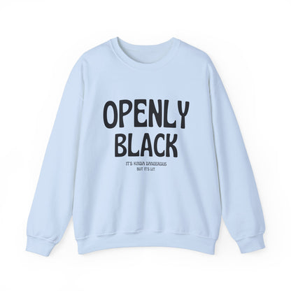 Unisex Heavy Blend™ Openly Black Crewneck Sweatshirt