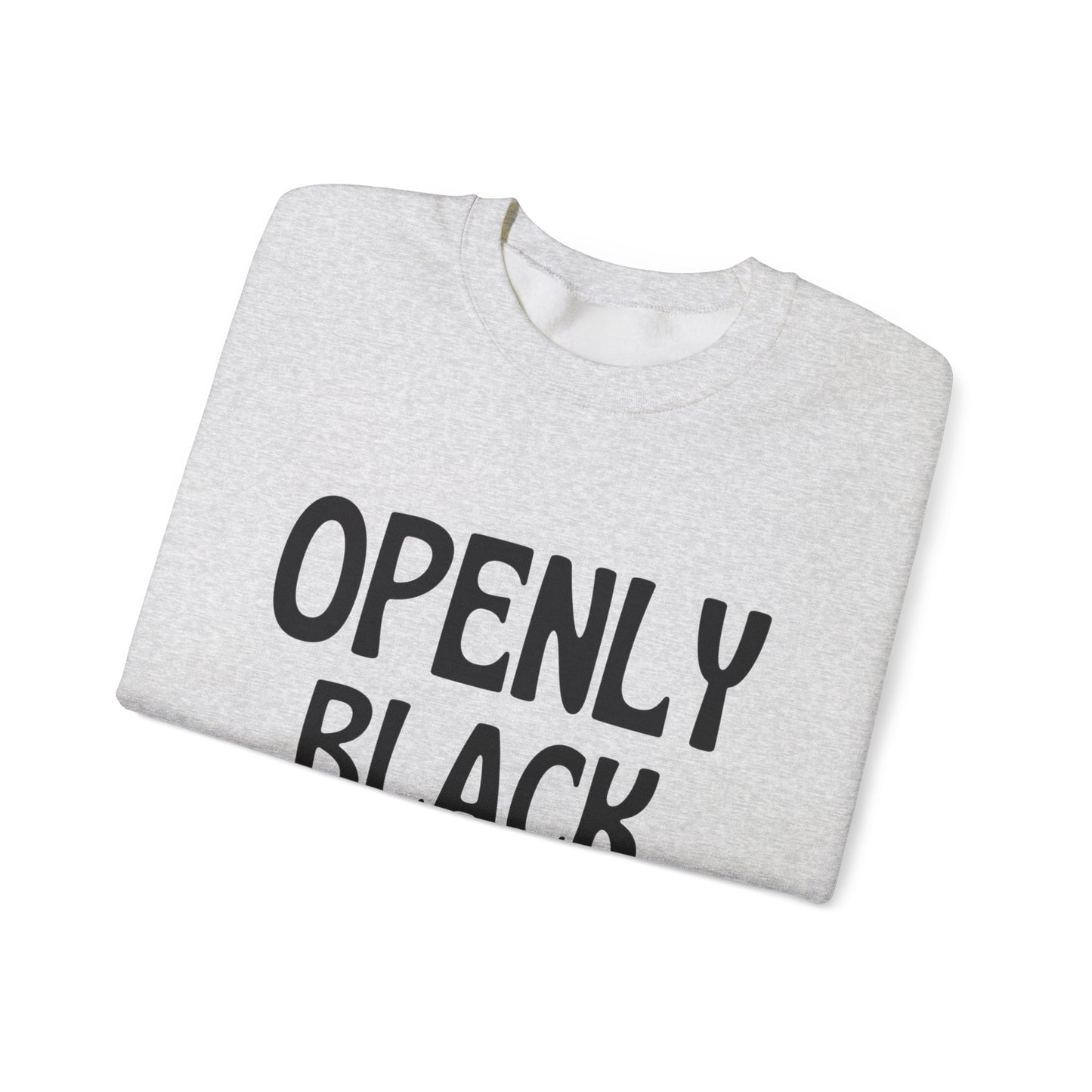 Unisex Heavy Blend™ Openly Black Crewneck Sweatshirt