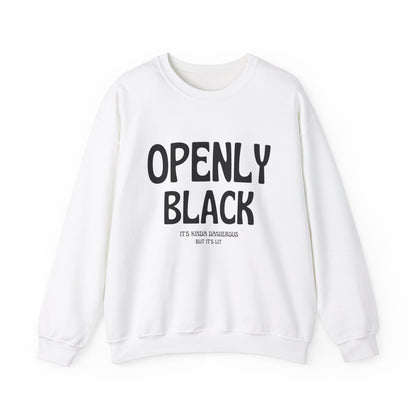 Unisex Heavy Blend™ Openly Black Crewneck Sweatshirt