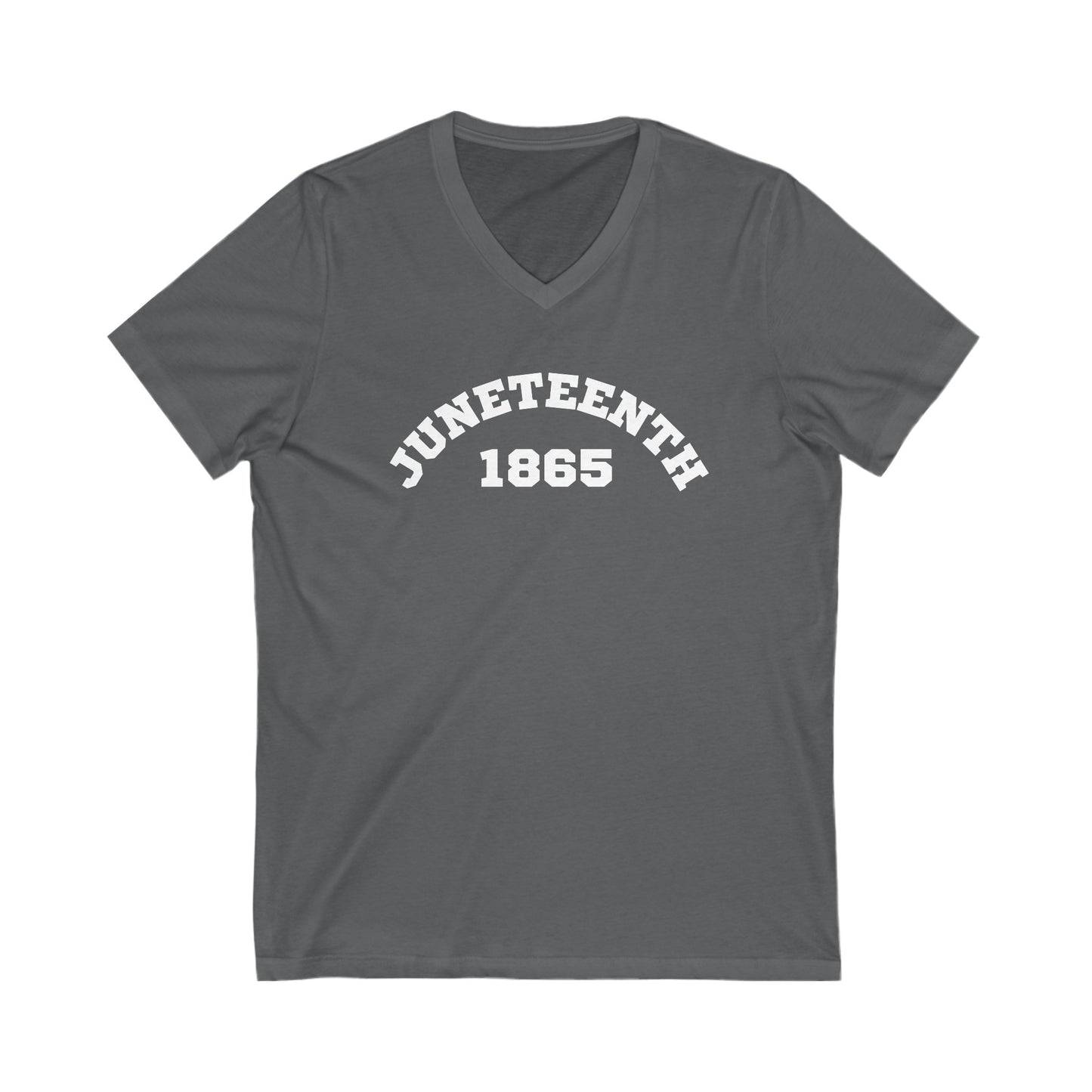 Unisex Jersey Short Sleeve V-Neck Juneteenth 1865 Tee