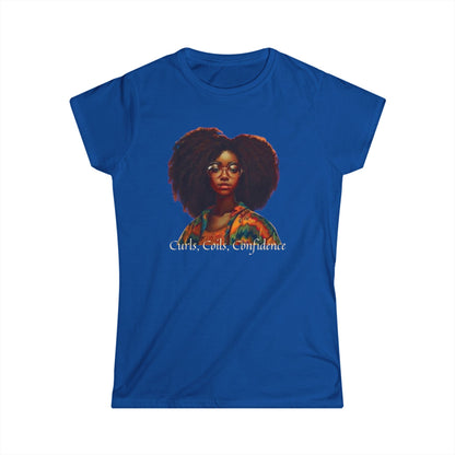 Women's Softstyle Curly Coiled Confident Tee