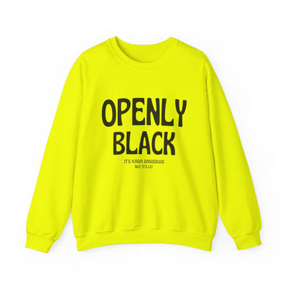 Unisex Heavy Blend™ Openly Black Crewneck Sweatshirt