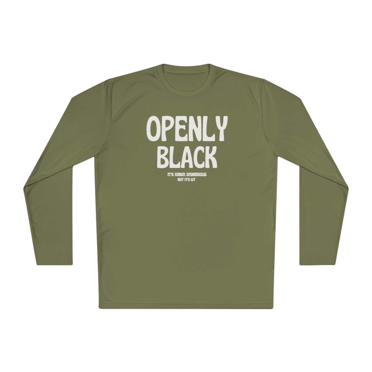 Unisex Lightweight Long Sleeve Openly Black Tee