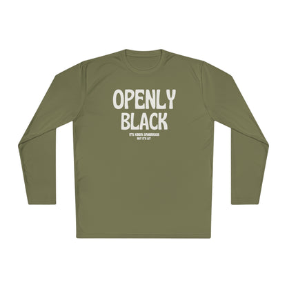 Unisex Lightweight Long Sleeve Openly Black Tee