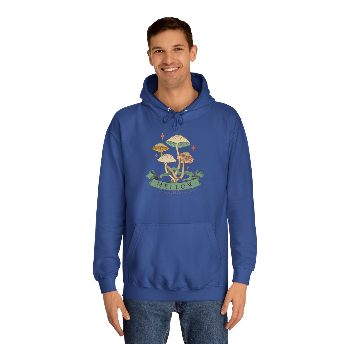 Cozy Mushroom College Hoodie, Unisex Sweatshirt for Students, Gift for Graduates, Cool Campus Attire, Casual Wear, Fall Fashion