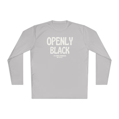 Unisex Lightweight Long Sleeve Openly Black Tee