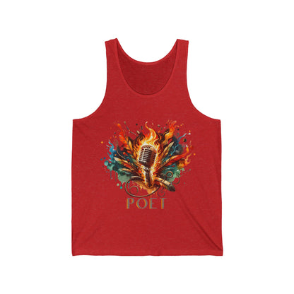 Unisex Jersey Poet Flame Mic Tank