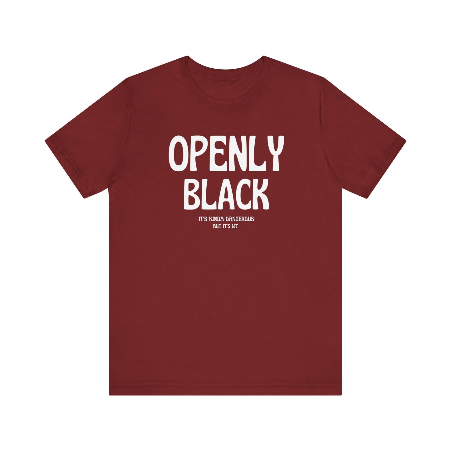 Copy of Unisex Jersey Short Openly Black Sleeve Tee