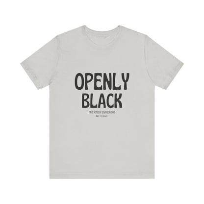 Unisex Jersey Short Sleeve Openly Black Tee