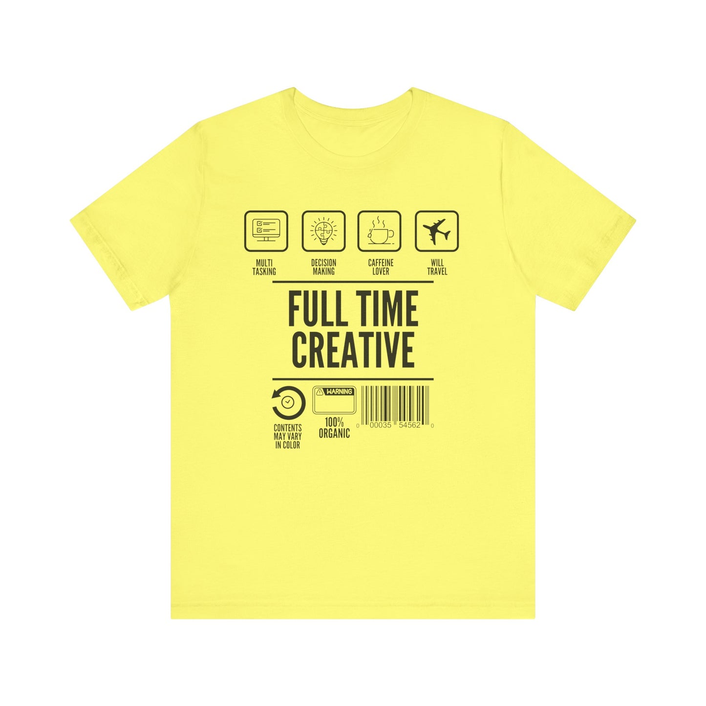 Short Sleeve Full Time Creative Tee Express Delivery available