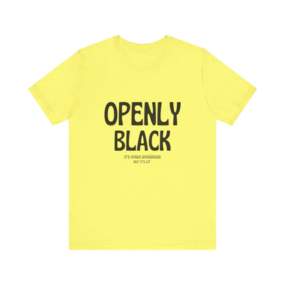 Unisex Jersey Short Sleeve Openly Black Tee