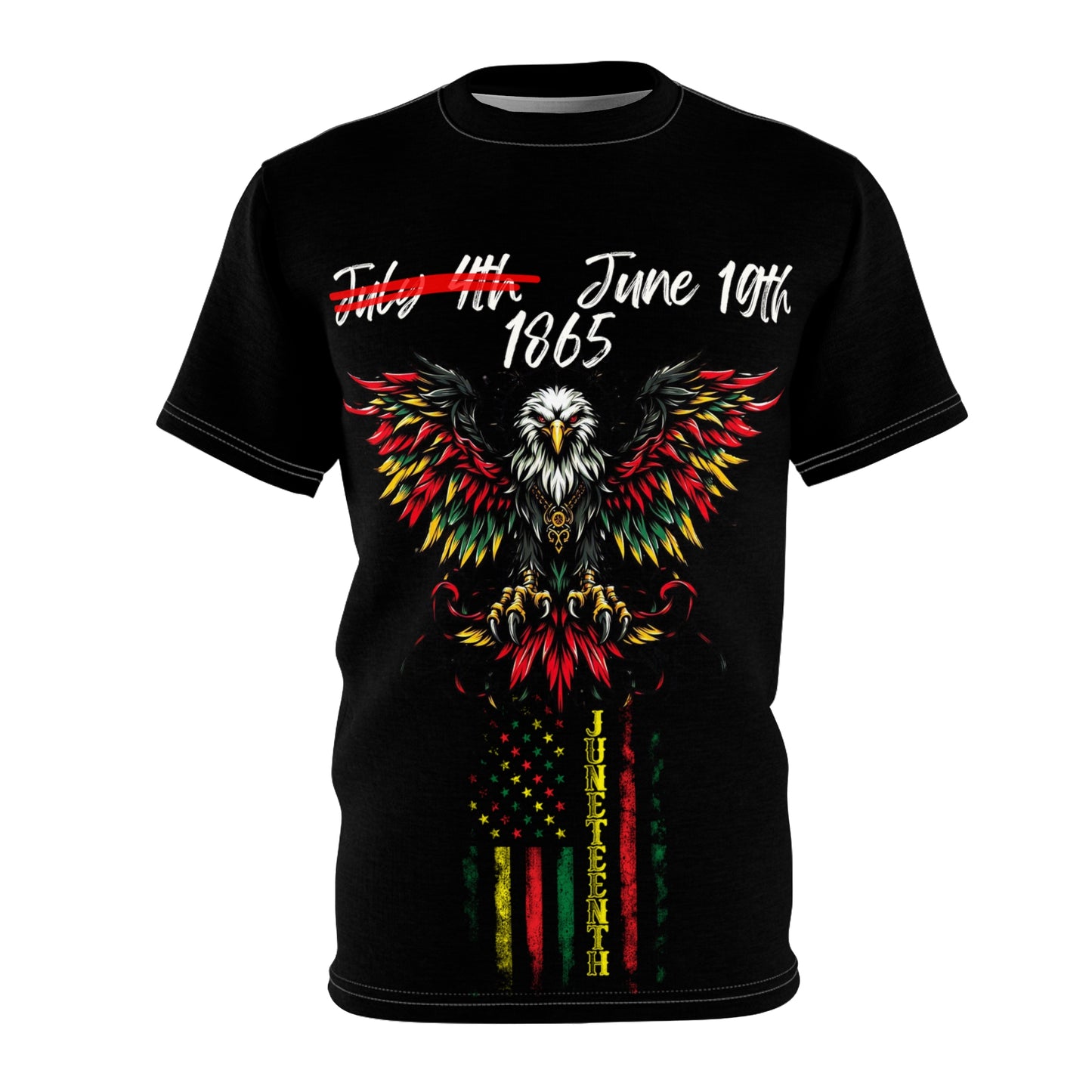 Unisex Cut & Sew  Juneteenth Eagle Tee (AOP)