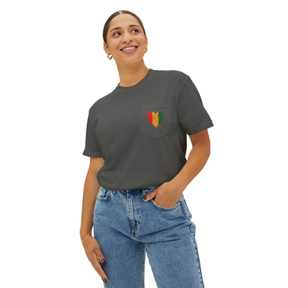 Unisex Garment-Dyed Pocket Juneteenth Heal T-Shirt