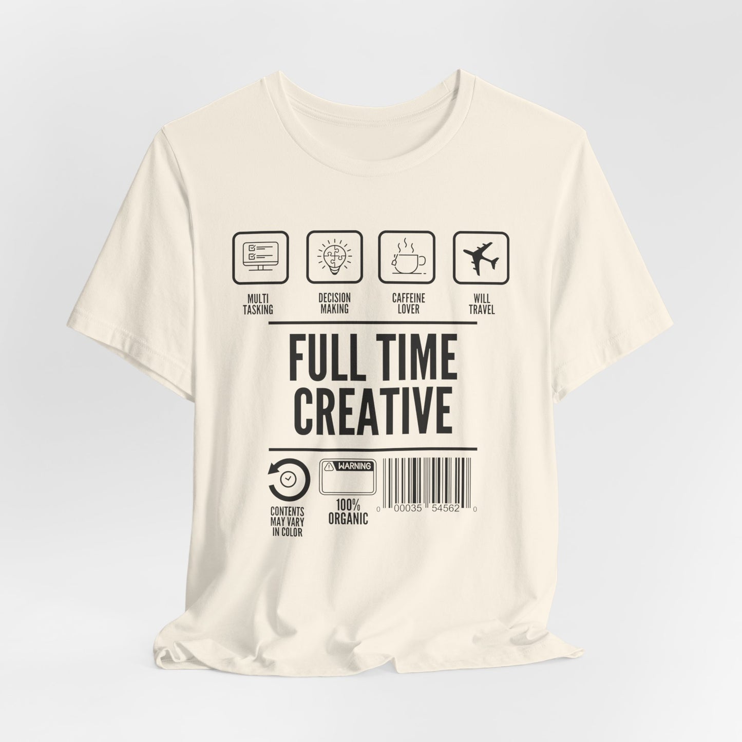 Short Sleeve Full Time Creative Tee Express Delivery available