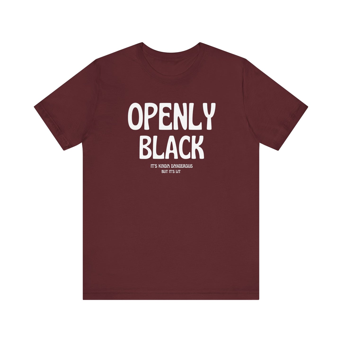 Copy of Unisex Jersey Short Openly Black Sleeve Tee