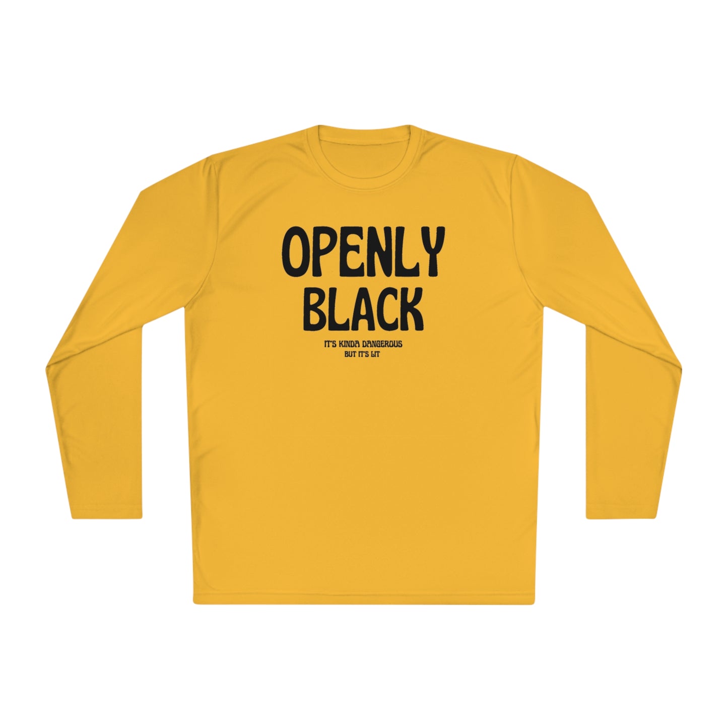 Unisex Lightweight Long Sleeve Openly Black Tee