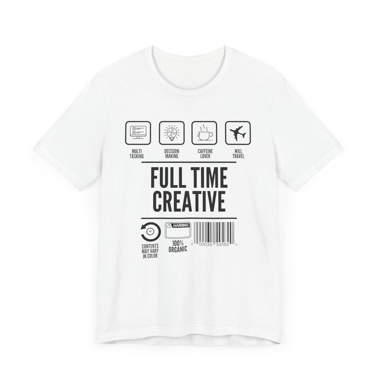 Short Sleeve Full Time Creative Tee Express Delivery available