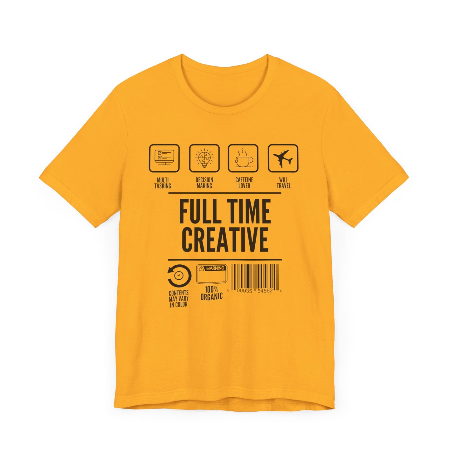 Short Sleeve Full Time Creative Tee Express Delivery available