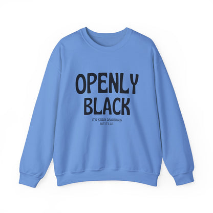 Unisex Heavy Blend™ Openly Black Crewneck Sweatshirt