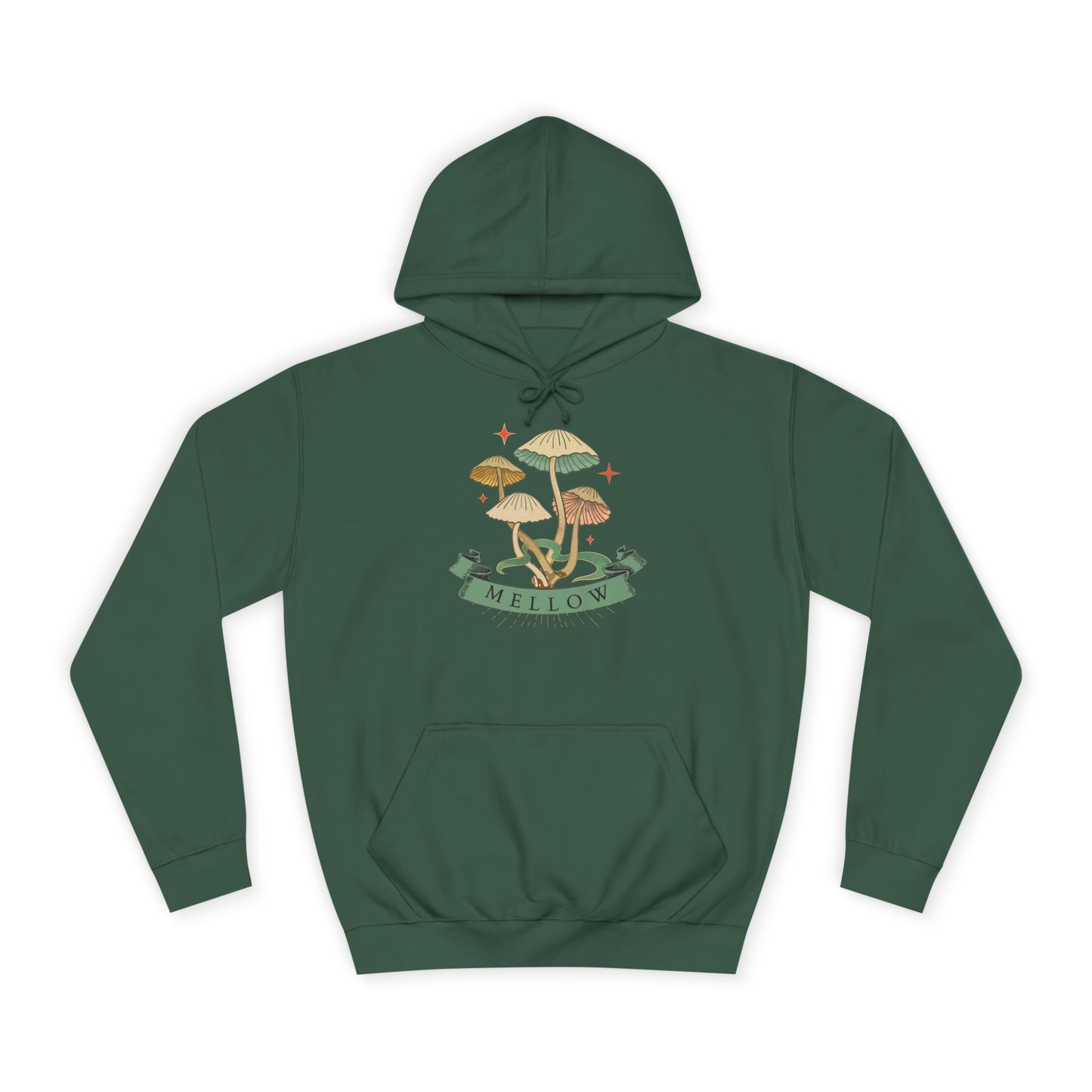 Cozy Mushroom College Hoodie, Unisex Sweatshirt for Students, Gift for Graduates, Cool Campus Attire, Casual Wear, Fall Fashion