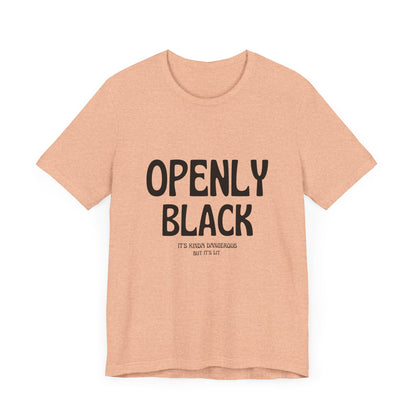 Unisex Jersey Short Sleeve Openly Black Tee