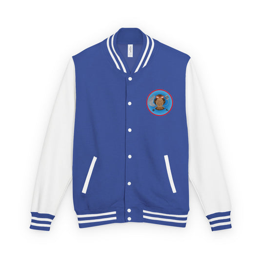 Griot 22 Unisex Heavyweight Letterman Jacket - Retro Style Varsity Jacket with Owl Design
