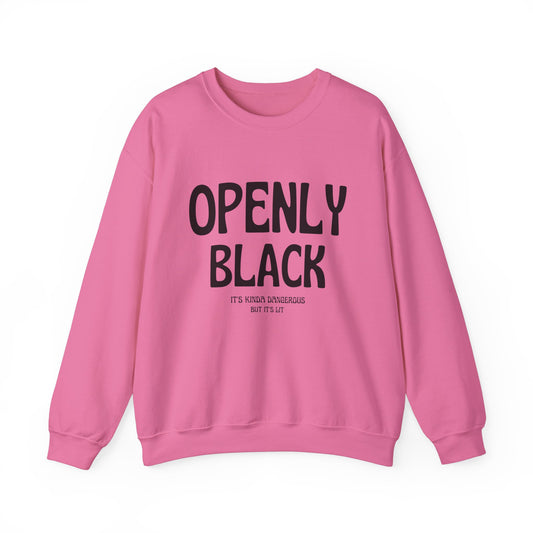 Unisex Heavy Blend™ Openly Black Crewneck Sweatshirt