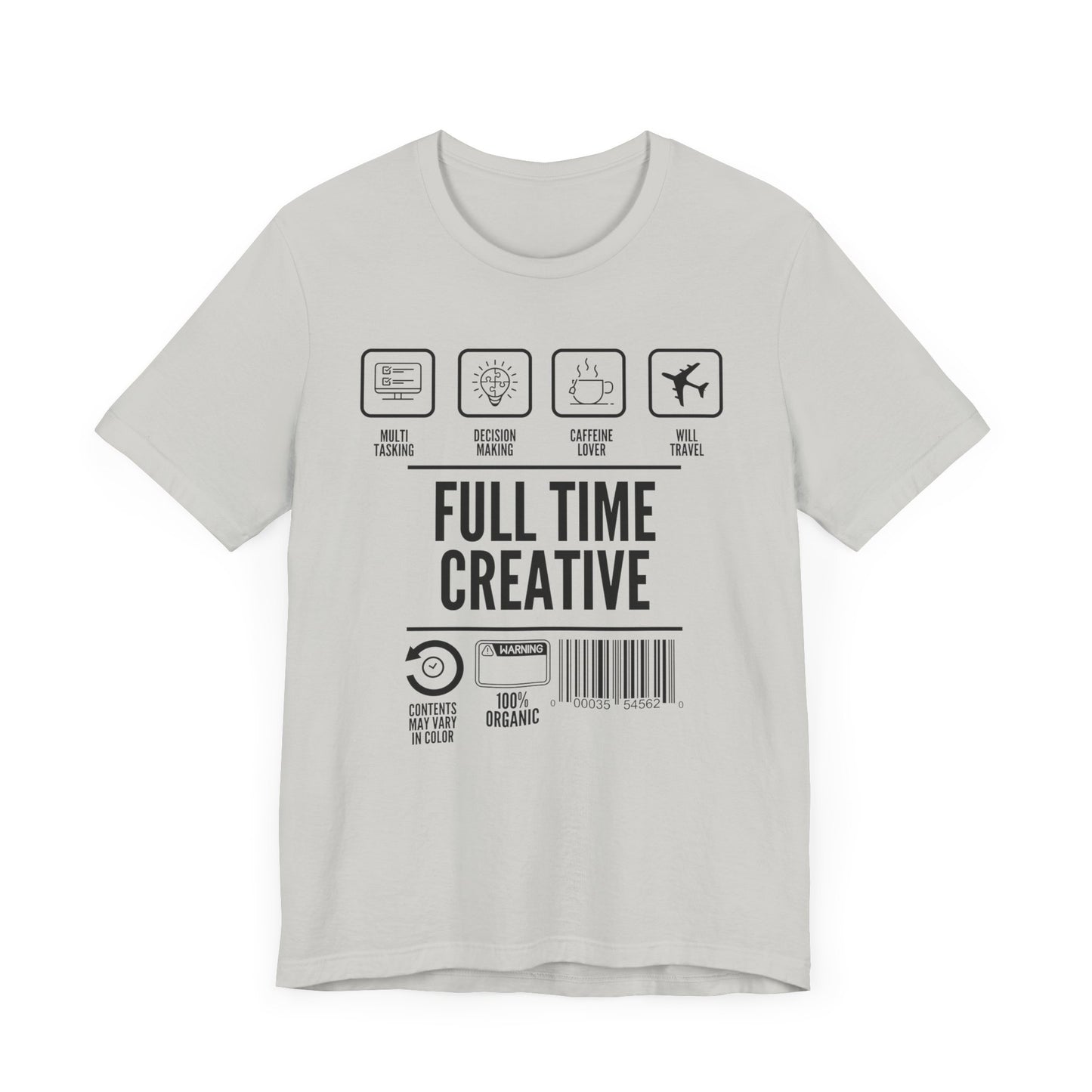 Short Sleeve Full Time Creative Tee Express Delivery available