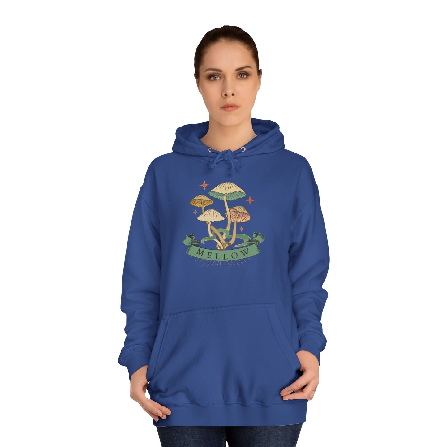 Cozy Mushroom College Hoodie, Unisex Sweatshirt for Students, Gift for Graduates, Cool Campus Attire, Casual Wear, Fall Fashion