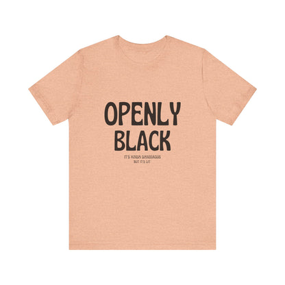 Unisex Jersey Short Sleeve Openly Black Tee