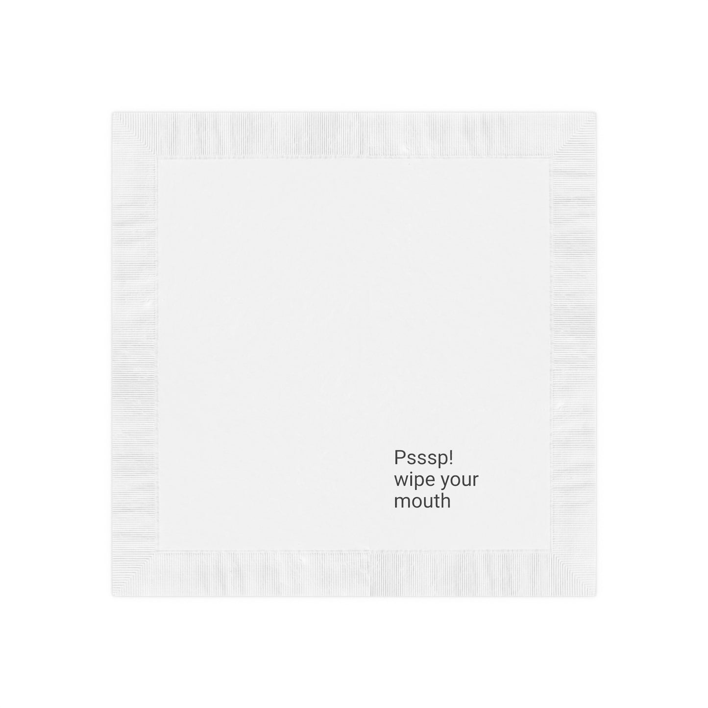 White Coined Wipe your mouth Napkins