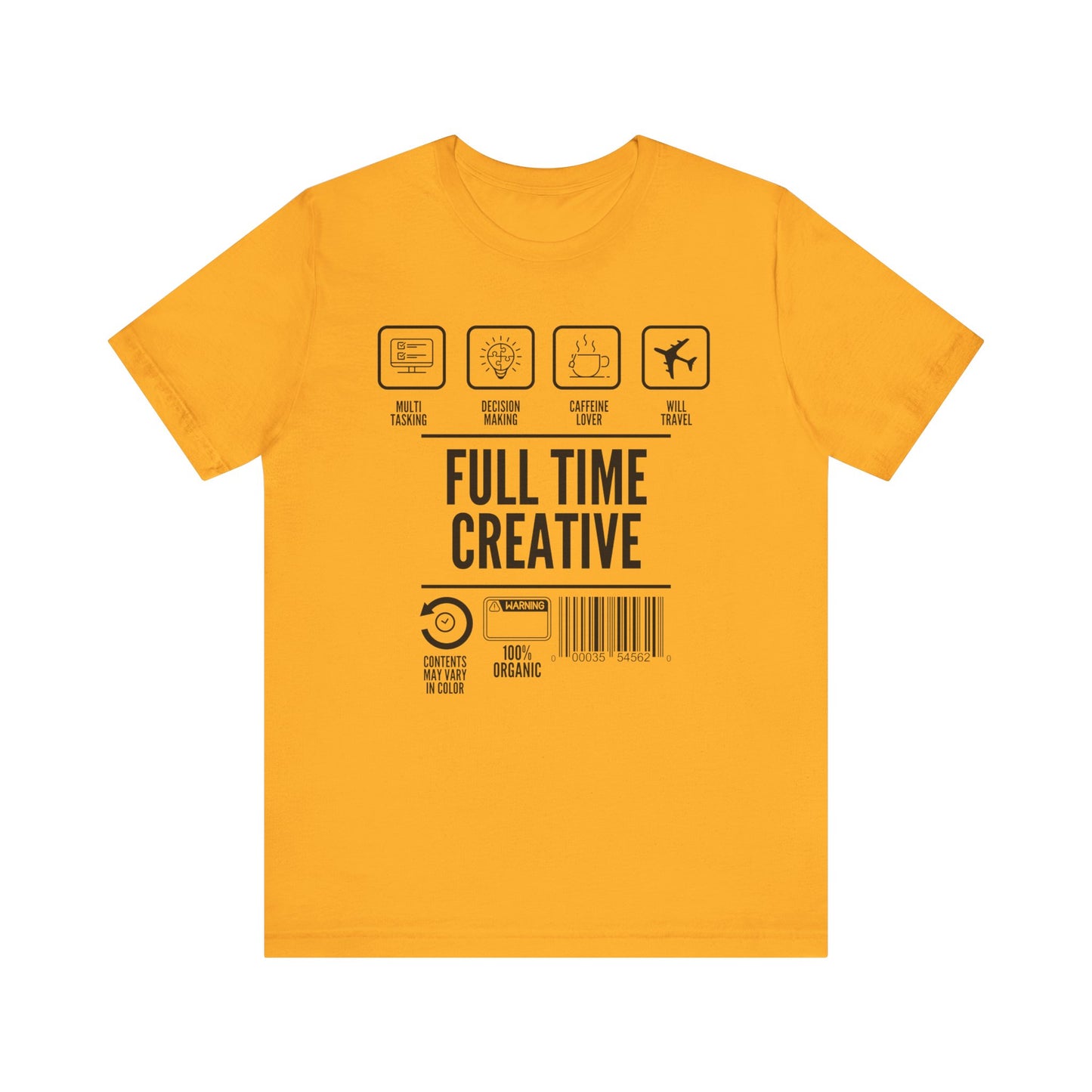 Short Sleeve Full Time Creative Tee Express Delivery available