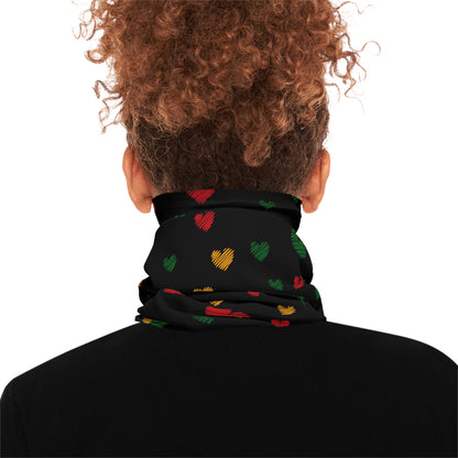 Lightweight Neck Juneteenth Hearts Gaiter