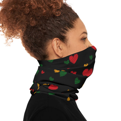 Lightweight Neck Juneteenth Hearts Gaiter