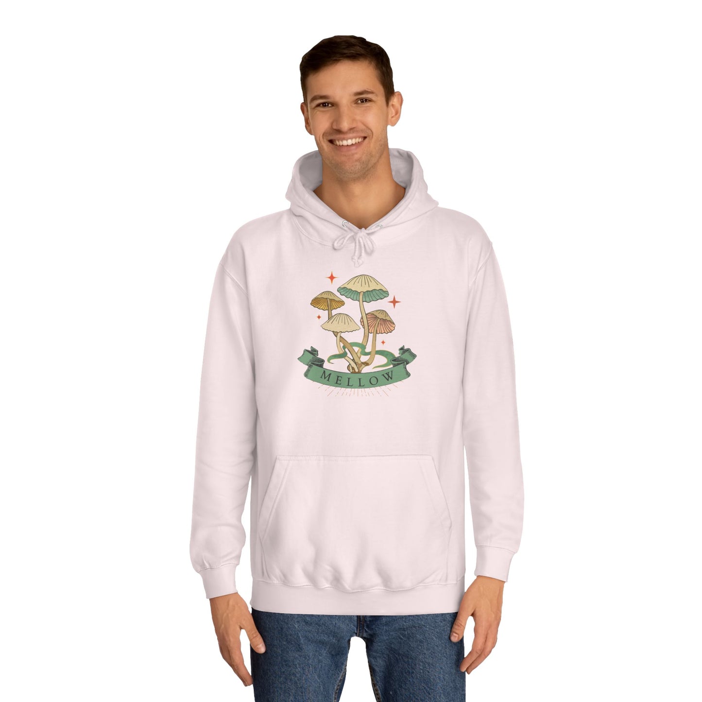 Cozy Mushroom College Hoodie, Unisex Sweatshirt for Students, Gift for Graduates, Cool Campus Attire, Casual Wear, Fall Fashion