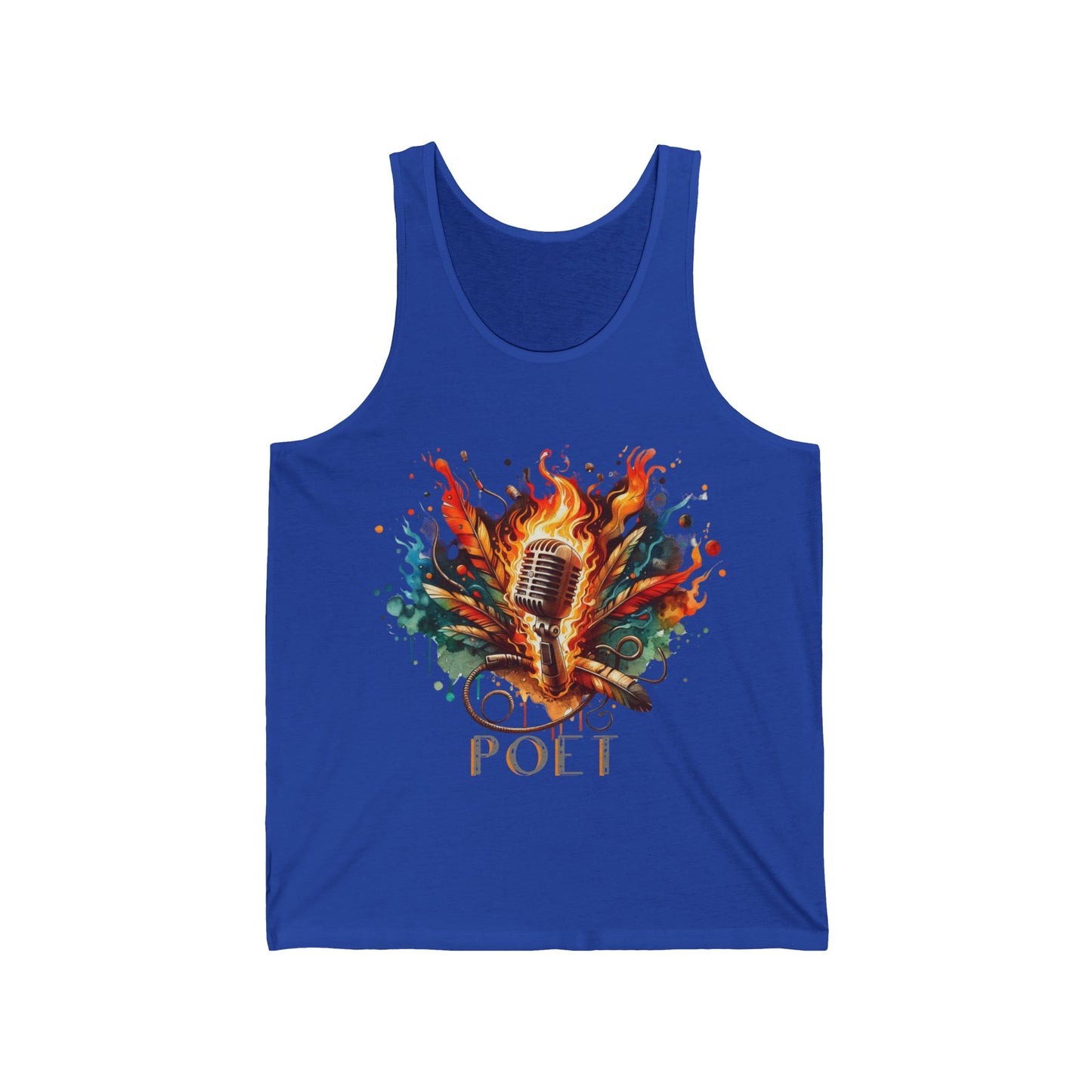 Unisex Jersey Poet Flame Mic Tank