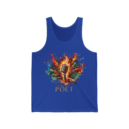 Unisex Jersey Poet Flame Mic Tank