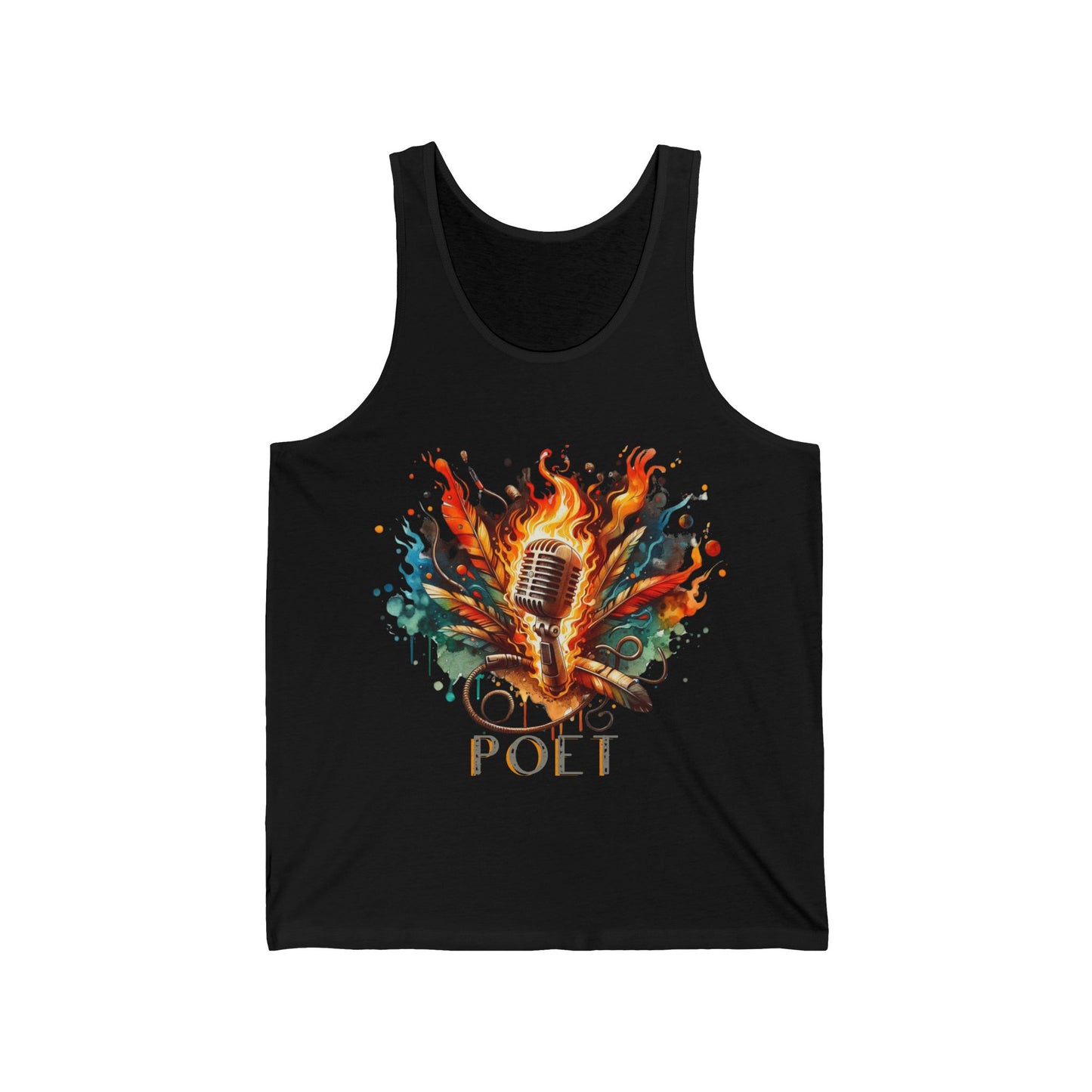 Unisex Jersey Poet Flame Mic Tank