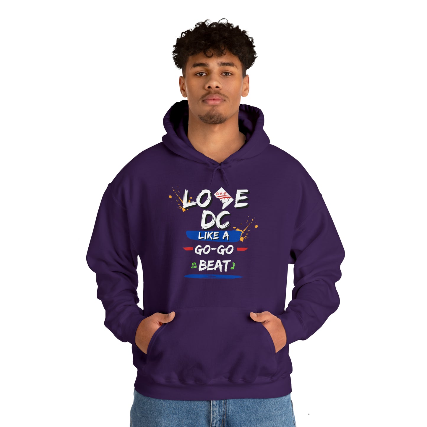 Unisex Heavy Blend™ Hooded Love DC Sweatshirt