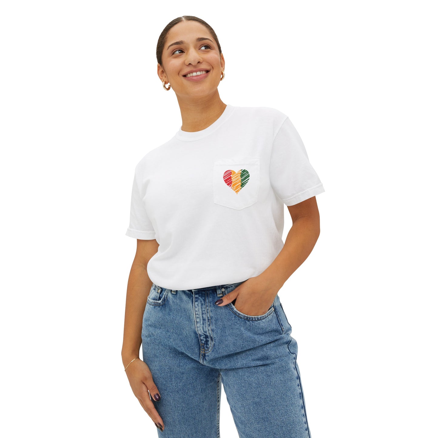 Unisex Garment-Dyed Pocket Juneteenth Heal T-Shirt